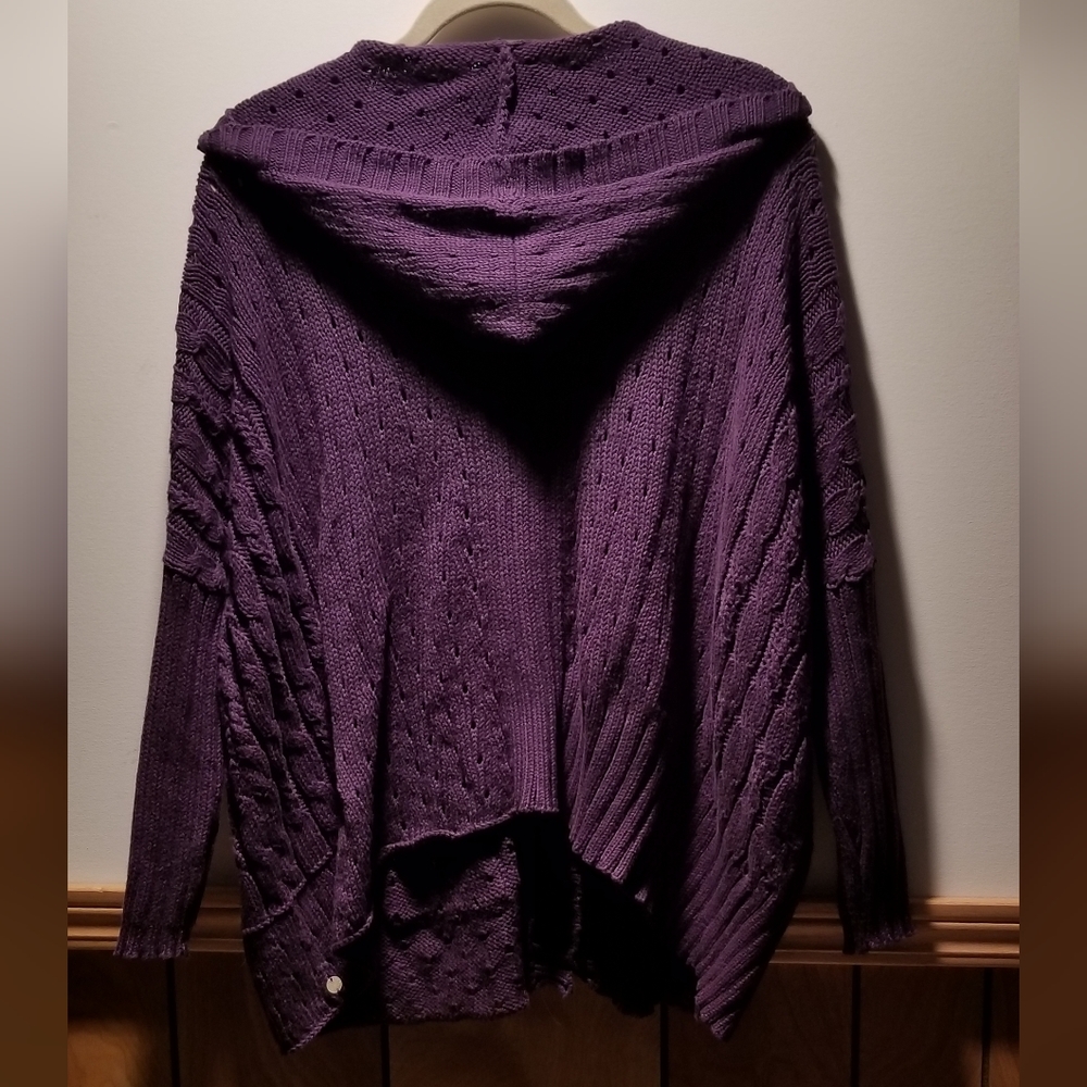 šš„HOST PICKš„Pure Handknit brand button up cardigan with hood - Picture 5 of 9